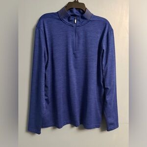 Bugatchi Blue Long Sleeve Polo Shirt